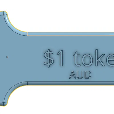 Token/xu tái sử dụng cho xe đẩy mua sắm (AUD $1 & $2)