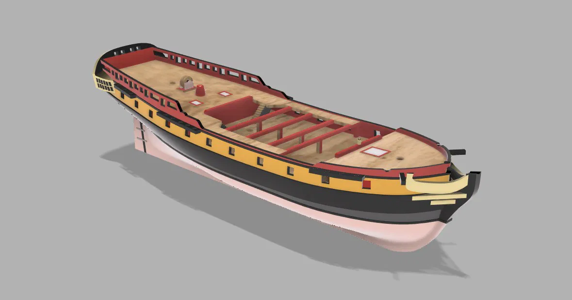 Khinh hạm Enterprise Class (1775–1828) – Mô hình 3D - Image 1