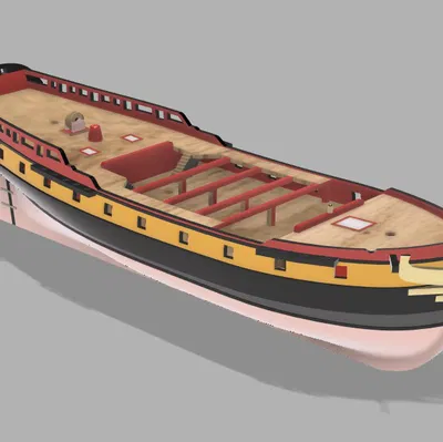 Khinh hạm Enterprise Class (1775–1828) – Mô hình 3D