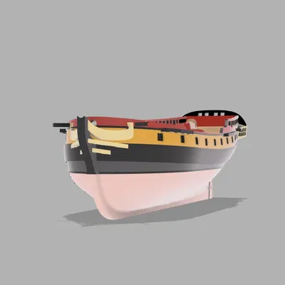 Khinh hạm Enterprise Class (1775–1828) – Mô hình 3D