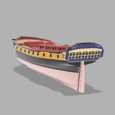 Khinh hạm Enterprise Class (1775–1828) – Mô hình 3D