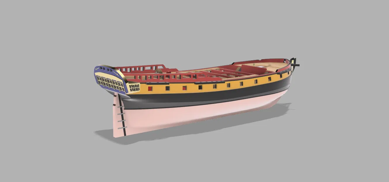 Khinh hạm Enterprise Class (1775–1828) – Mô hình 3D - Image 4