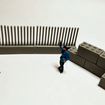Hàng rào đường sắt H0 – Comb Fence monoblock một mảnh cho mô hình tàu