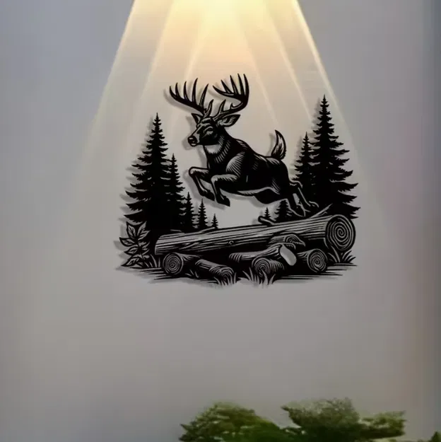 Tranh Treo Tường Hươu Bay (Deer Flying Wall Art) - Image 1