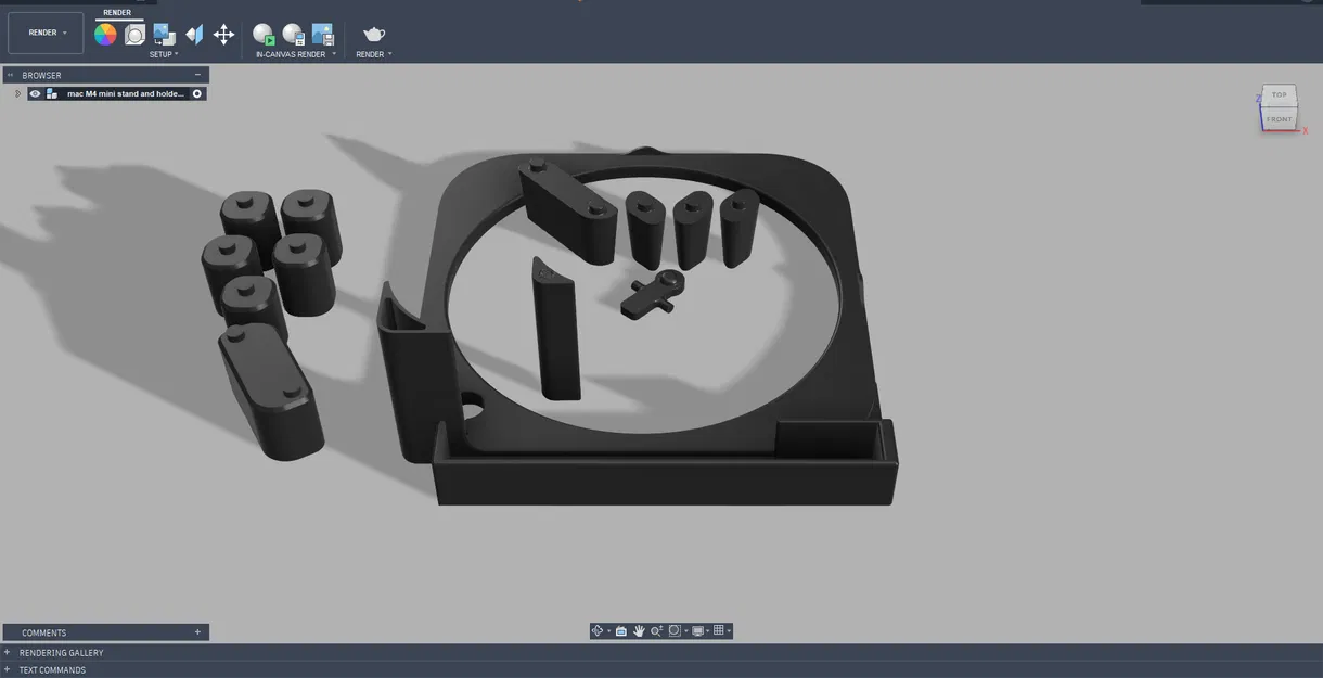 Chân đế Mac mini M4 kèm khay giữ USB hub - Image 2