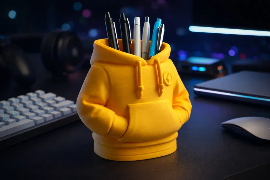 Hộp Cắm Bút Hoodie – Organizer Bàn Làm Việc Phong Cách Thể Thao - Image 1