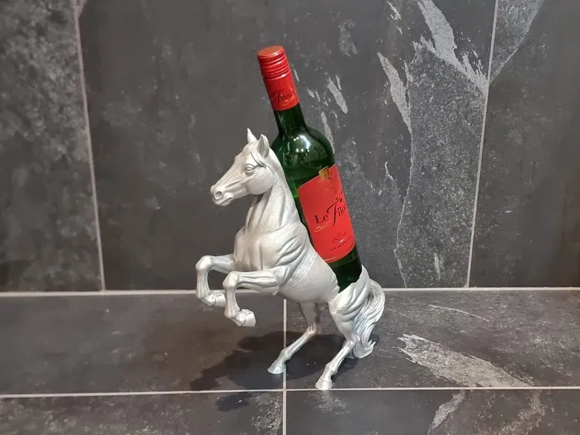 Giá đỡ chai rượu vang hình ngựa (Horse Wine Bottle Holder) - Image 3