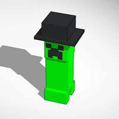 Minecraft Creeper kèm mũ Top Hat tháo rời