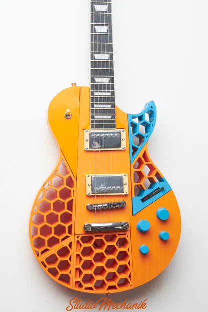 Les Polak Studio (Studio Mechanik) – Guitar kiểu LP in trên Prusa MINI - Image 2