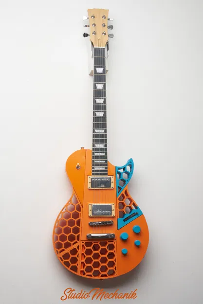 Les Polak Studio (Studio Mechanik) – Guitar kiểu LP in trên Prusa MINI - Image 3