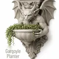 Gargoyle Treo Tường Kèm Chậu Cây - Decor Gothic/Renaissance (In 3D) - Thumbnail 1