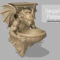 Gargoyle Treo Tường Kèm Chậu Cây - Decor Gothic/Renaissance (In 3D) - Thumbnail 2