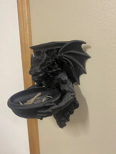 Gargoyle Treo Tường Kèm Chậu Cây - Decor Gothic/Renaissance (In 3D) - Image 7