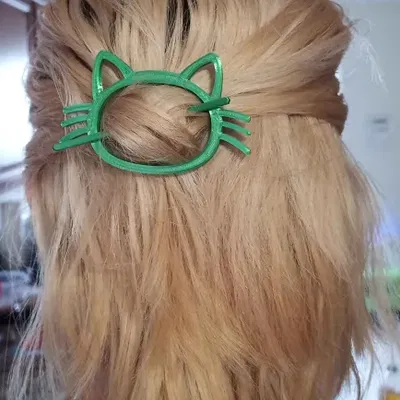 Kẹp tóc trượt mặt mèo (Cat Hair Pin Slide)