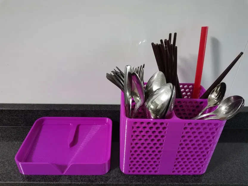 Rổ đựng dao muỗng kèm khay thoát nước (Cutlery Basket Drainer) - Image 1