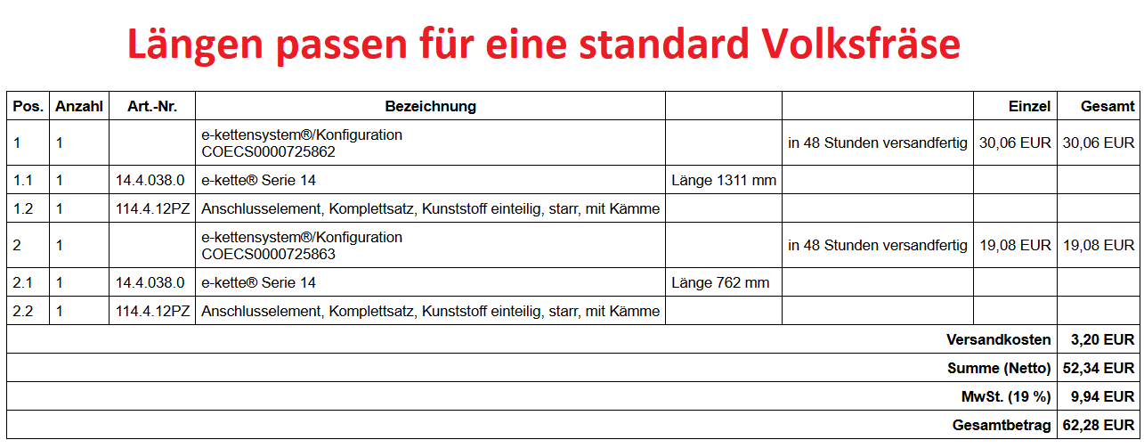 Volksfräse VF1 – Schleppkette IGUS 61mm - Image 6