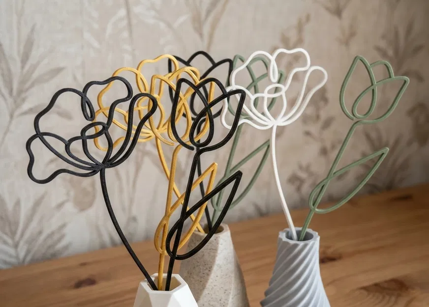 Hoa Dây Tối Giản – Trang Trí Bình Hoa (Minimalist Wire Flowers - Vase Decor) - Image 1