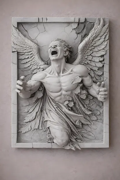 Phù điêu điêu khắc Thiên Thần Sa Ngã (Fallen Angel Relief Sculpture) - Image 1