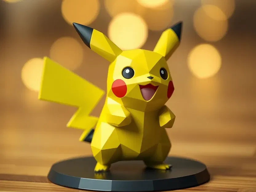 Pikachu Low Poly Mini - Image 1