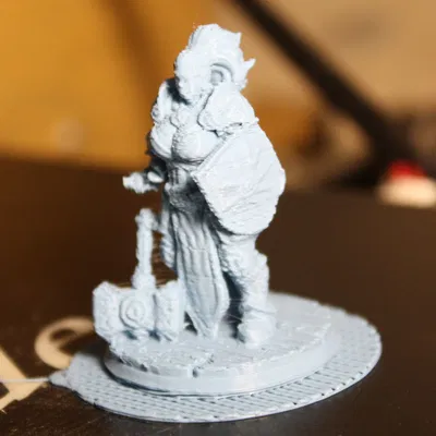 DND Style Feamle Dwarf Worrier FDM NOsupport Easypaint