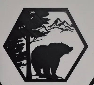 Tranh treo tường nghệ thuật lục giác động vật hoang dã (Hexagon Wildlife Wall Art) - Image 3