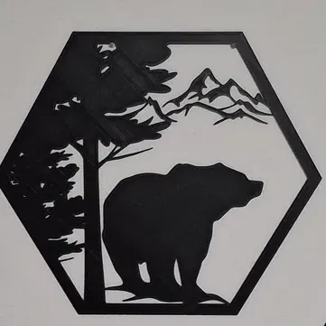 Tranh treo tường nghệ thuật lục giác động vật hoang dã (Hexagon Wildlife Wall Art)