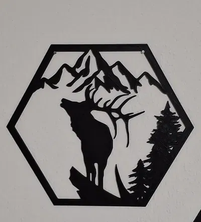 Tranh treo tường nghệ thuật lục giác động vật hoang dã (Hexagon Wildlife Wall Art) - Image 4