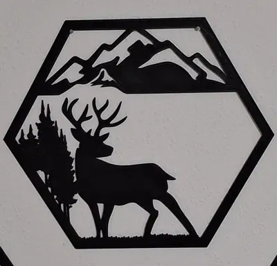 Tranh treo tường nghệ thuật lục giác động vật hoang dã (Hexagon Wildlife Wall Art) - Image 6