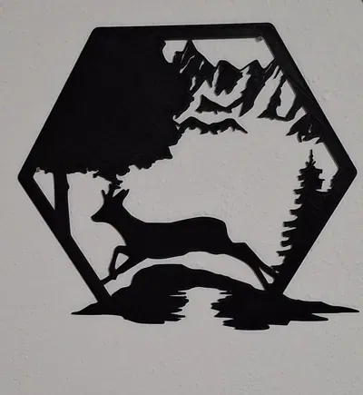 Tranh treo tường nghệ thuật lục giác động vật hoang dã (Hexagon Wildlife Wall Art) - Image 8