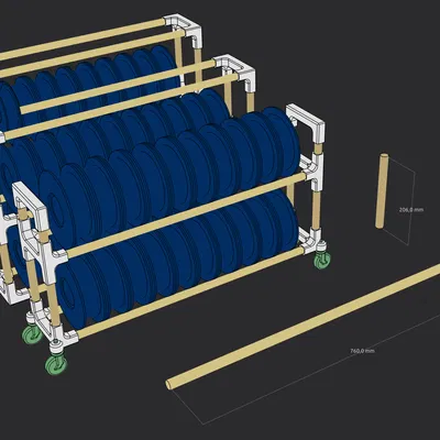 Kệ/giá treo filament biến thiên (Variable filament rack / filament stand)