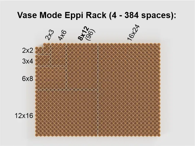 Giá đỡ ống Eppi Vase Mode (4–384 ô) - Image 2