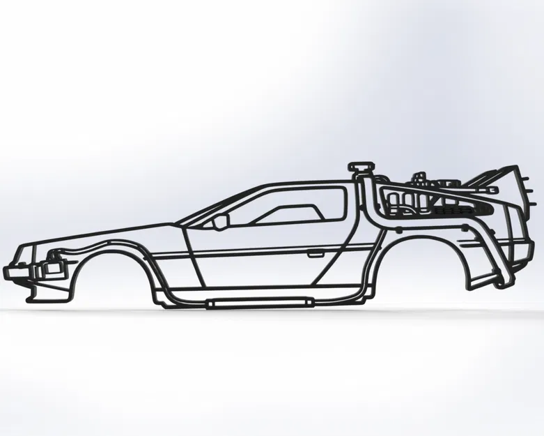 Nghệ thuật DeLorean DMC12 Time Machine từ Back to the Future (Wall Art) - Image 1