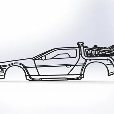 Nghệ thuật DeLorean DMC12 Time Machine từ Back to the Future (Wall Art)