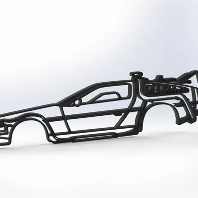 Nghệ thuật DeLorean DMC12 Time Machine từ Back to the Future (Wall Art)