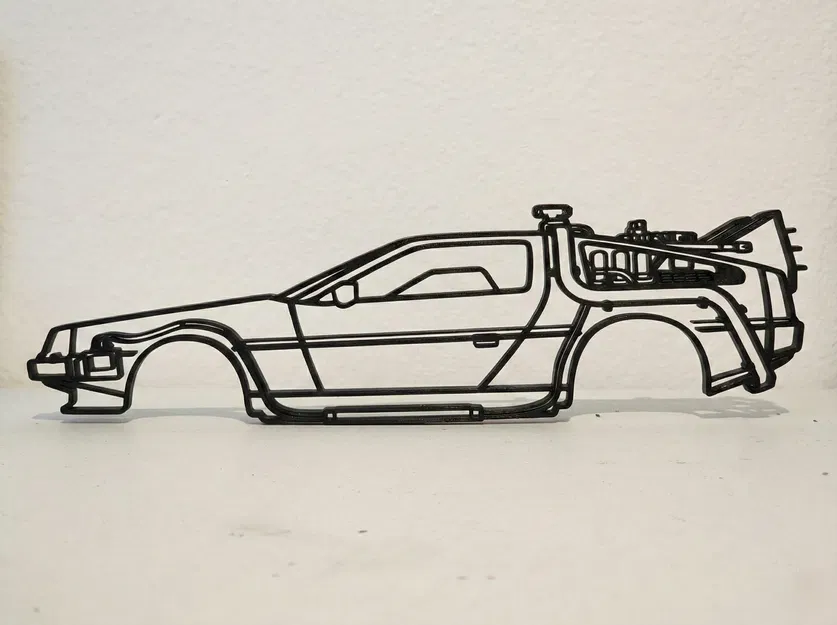 Nghệ thuật DeLorean DMC12 Time Machine từ Back to the Future (Wall Art) - Image 3
