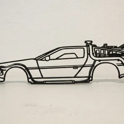 Nghệ thuật DeLorean DMC12 Time Machine từ Back to the Future (Wall Art)