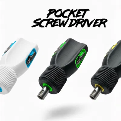 Tua vít bỏ túi di động kèm ngăn chứa 3 mũi bit tích hợp