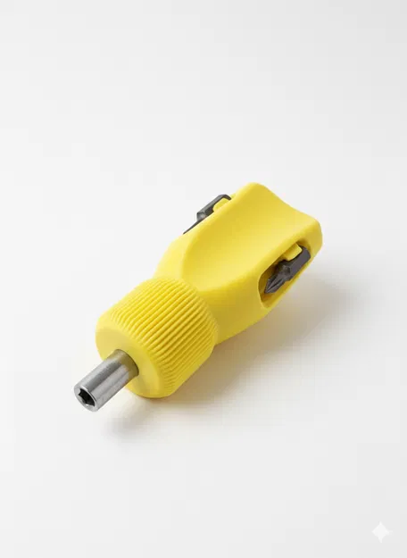 Tua vít bỏ túi di động kèm ngăn chứa 3 mũi bit tích hợp - Image 4