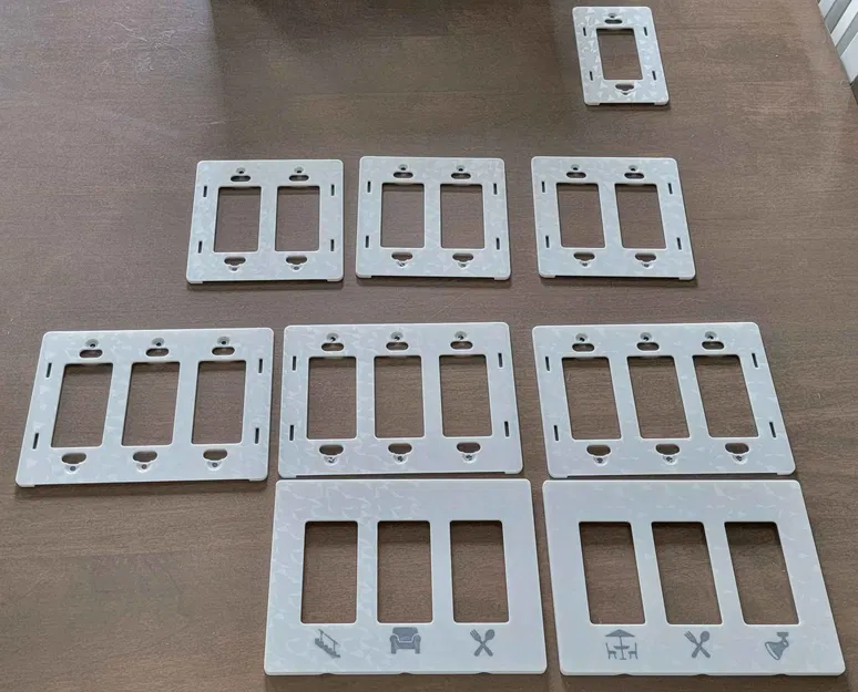 Nắp che công tắc Decora/Leviton dạng screwless (1-6 gang) - Parametric - Image 2