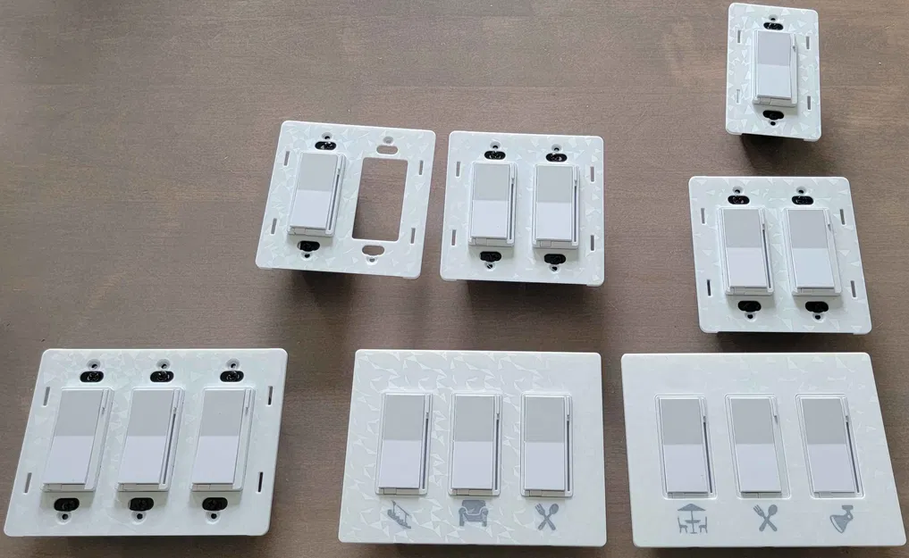 Nắp che công tắc Decora/Leviton dạng screwless (1-6 gang) - Parametric - Image 3