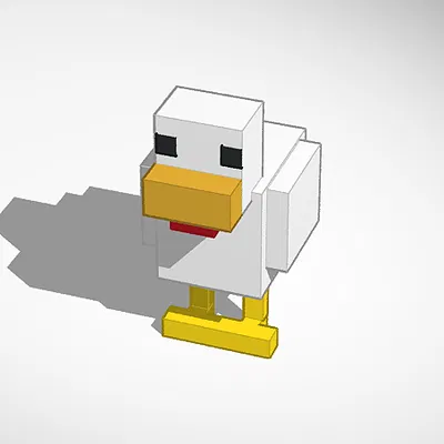 Gà Minecraft | Mẫu in 3D
