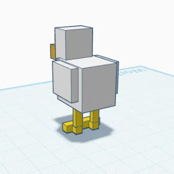 Gà Minecraft | Mẫu in 3D