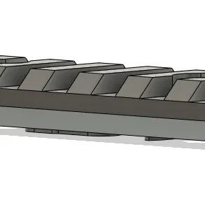 Rail keymod airsoft 75mm