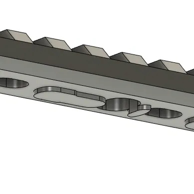 Rail keymod airsoft 75mm