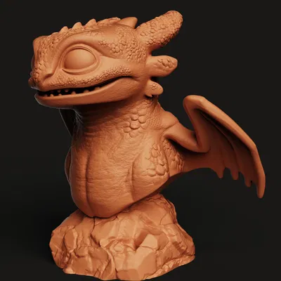 Tượng Toothless (Night Fury) dễ thương | How to Train Your Dragon