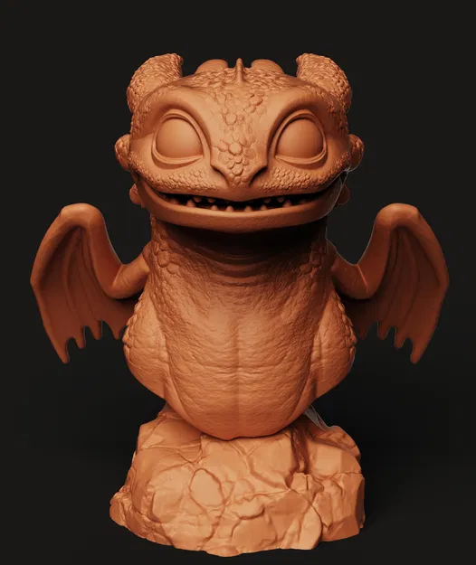 Tượng Toothless (Night Fury) dễ thương | How to Train Your Dragon - Image 5