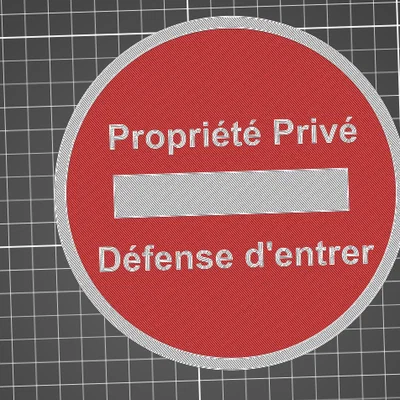 Bảng “Tài sản tư nhân” (panneau propriété privé)