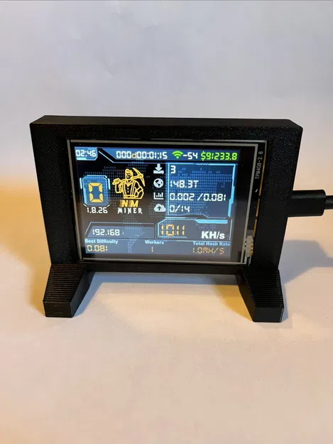 Case/holder NM Nerd Miner One Shot Miner Bitcoin cho ESP32 màn hình 2.8" - Image 1