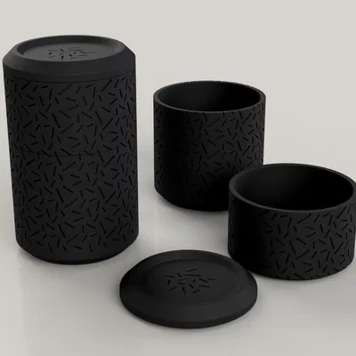 Hộp lưu trữ hình trụ xếp chồng (Stackable cilindrical storage box)