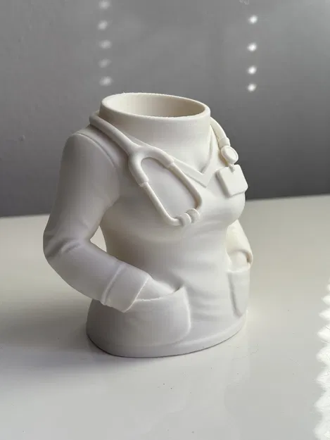 Ống Cắm Bút Áo Blouse Bác Sĩ – Organizer Bàn Làm Việc In 3D - Image 5